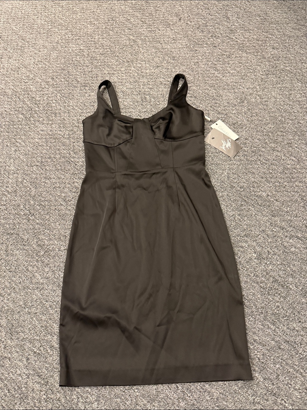 Calvin Klein Black Sleeveless Midi Sheath Dress